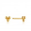 Modern Triple Ball Stud Earrings