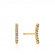 Shimmer Pavé Bar Stud Earrings