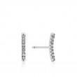 Shimmer Pavé Bar Stud Earrings