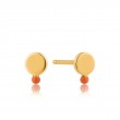 Dotted Disc Stud Earrings