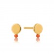 Dotted Disc Stud Earrings