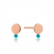 Dotted Disc Stud Earrings