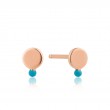 Dotted Disc Stud Earrings