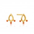 Dotted Raindrop Stud Earrings