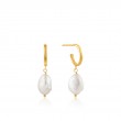 PEARL MINI HOOP EARRINGS