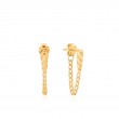 CURB CHAIN STUD EARRINGS