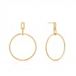 CABLE LINK HOOP EARRINGS