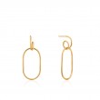 SPIRAL OVAL HOOP EARRINGS