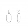 SPIRAL OVAL HOOP EARRINGS