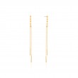 Gold Spike Double Drop Earrings