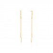 Gold Spike Double Drop Earrings