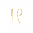 Gold Spike Solid Drop Earrings