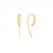 Gold Spike Solid Drop Earrings