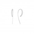 Silver Spike Solid Drop Earrings