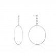 Silver Spike Hoop Earrings