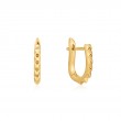 Gold Spike Huggie Hoop Earrings