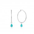 Tidal Turquoise Drop Hoop Earrings
