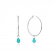 Tidal Turquoise Drop Hoop Earrings