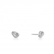 Silver Knot Stud Earrings