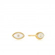 Evil Eye Gold Stud Earrings