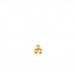 GOLD TRIPLE BALL BARBELL SINGLE EARRING