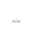 GOLD SPARKLE CRAWLER BARBELL SINGLE EARRING