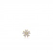 GOLD SPARKLE FLOWER BARBELL SINGLE EARRING