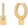 Glam Pendant Huggie Hoop Earrings