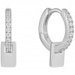 Glam Pendant Huggie Hoop Earrings