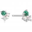 Malachite Star Stud Earrings