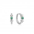 Malachite Star Huggie Hoop Earrings