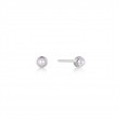 Pearl Cabochon Stud Earrings