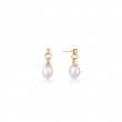 Pearl Drop Stud Earrings