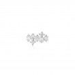 Silver Sparkle Cluster Climber Barbell Single Earring