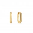 Gold Oval Hoop Earrings