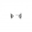 Silver Arrow Black Mother of Pearl Stud Earrings