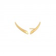 Gold Arrow Climber Stud Earrings