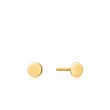 14KT GOLD DISC STUD EARRINGS