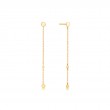 14KT GOLD DISC DROP EARRINGS