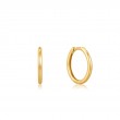 14KT GOLD HUGGIE HOOP EARRINGS