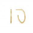 14KT GOLD MINI HOOP STUD EARRINGS