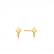 14KT GOLD KEY STUD EARRINGS