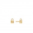 14KT GOLD PADLOCK STUD EARRINGS