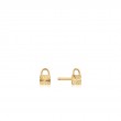 14KT GOLD PADLOCK STUD EARRINGS