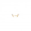 14kt Gold White Sapphire Spike Stud Earrings