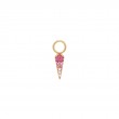 Gold Ombré Pink Earring Charm