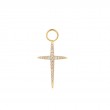 Gold Cross Earring Charm