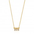 Shimmer Triple Stud Necklace