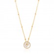 MOTHER OF PEARL DISC NECKLACE