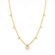 MOTHER OF PEARL DROP DISC NECKLACE